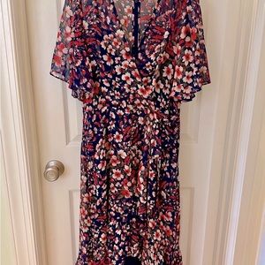 Calvin Klein Mock Wrap Dress